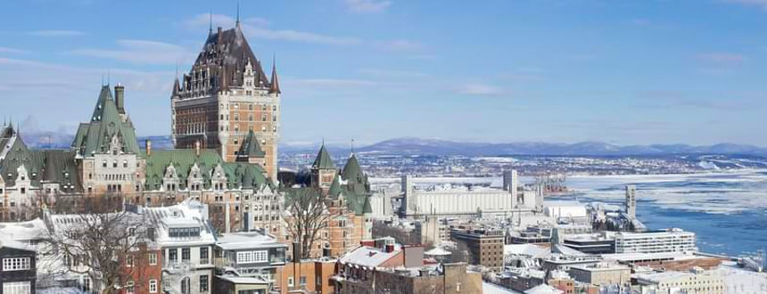 Quebec City and a view of the St. Lawrence River, home to some of the best cell phone plans Quebec has to offer.